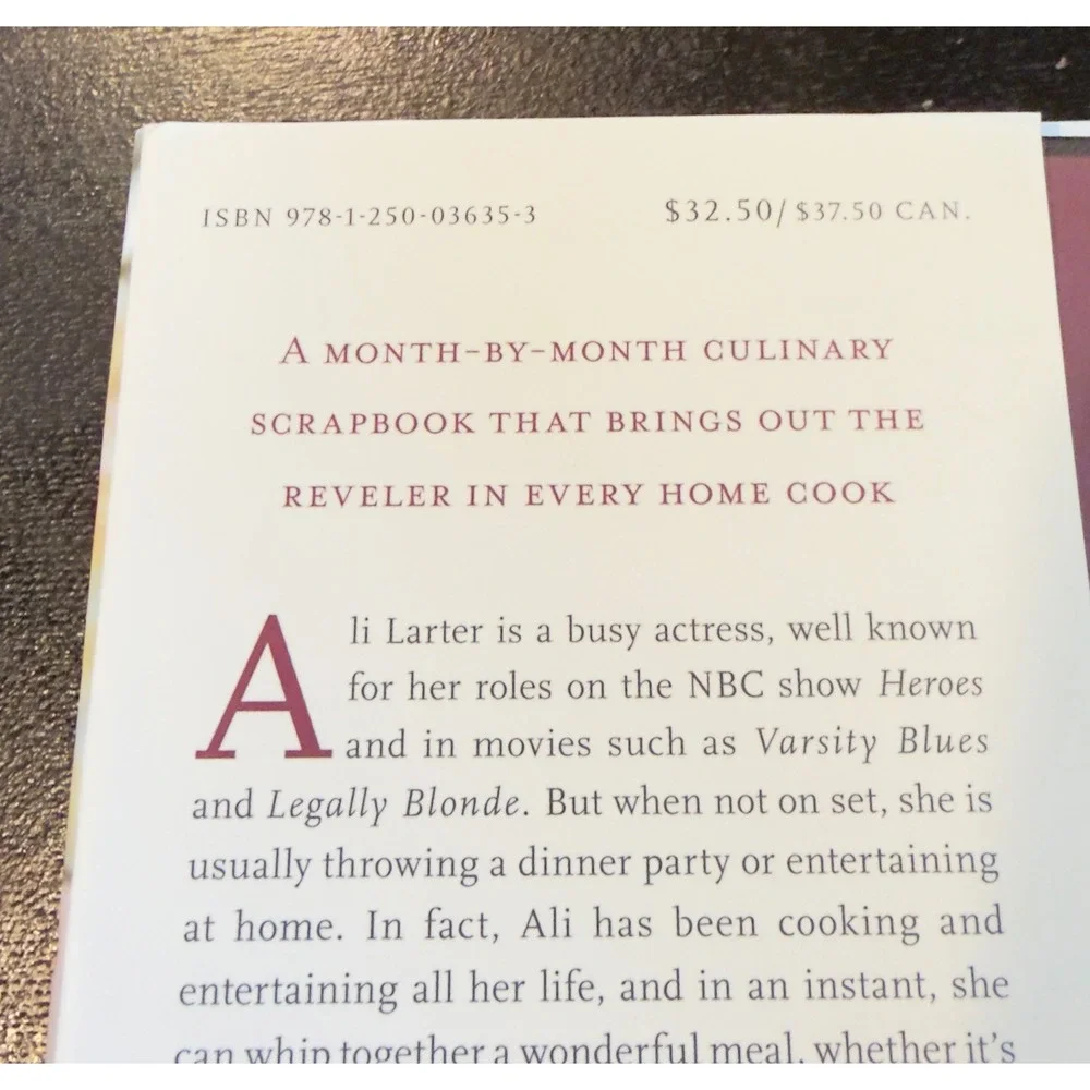 Kitchen Revelry Ali Larter Hardcover Cookbook Festive Culinary Entertaining